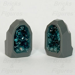 LEGO City Rock Geode Dark Bluish Grey w/ Blue Crystal Part Space Port 60354 x 21