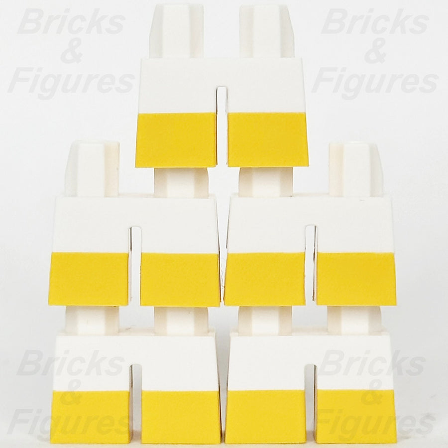 LEGO White Short Legs Yellow Boots Minifigure Part Hips Moulded 41879pb024 x 51