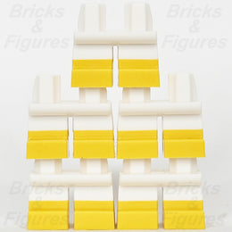 LEGO White Short Legs Yellow Boots Minifigure Part Hips Moulded 41879pb024 x 50
