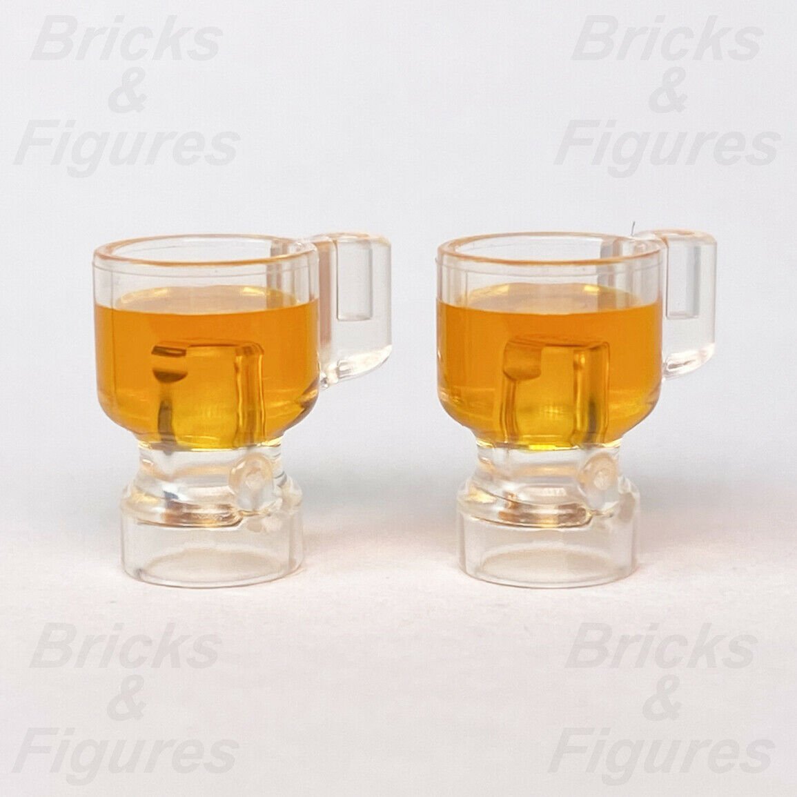 2 x Harry Potter LEGO Stein Cup Drink Pattern Orange Minifigure Part 76388 - Bricks & Figures