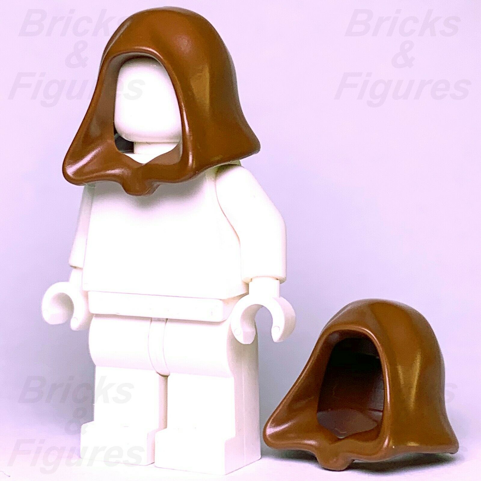 2 x Star Wars LEGO Brown Robe Hoods for Sith Lord & Jedi Minifigs Genuine Parts - Bricks & Figures