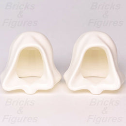 2 x Star Wars LEGO White Robe Hoods Minifigure Headgear Parts 30381 96232 98011 - Bricks & Figures
