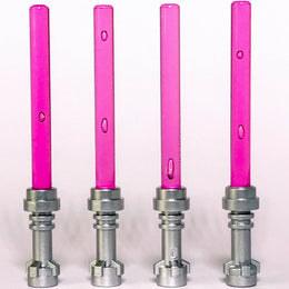 4 x STAR WARS lego TRANSLUCENT PINK LIGHTSABERS jedi sith WEAPONS new GENUINE - Bricks & Figures