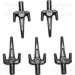 5 x Ninjago LEGO Little Striker Pearl Dark Grey Sai Dagger Minifigure Weapon - Bricks & Figures