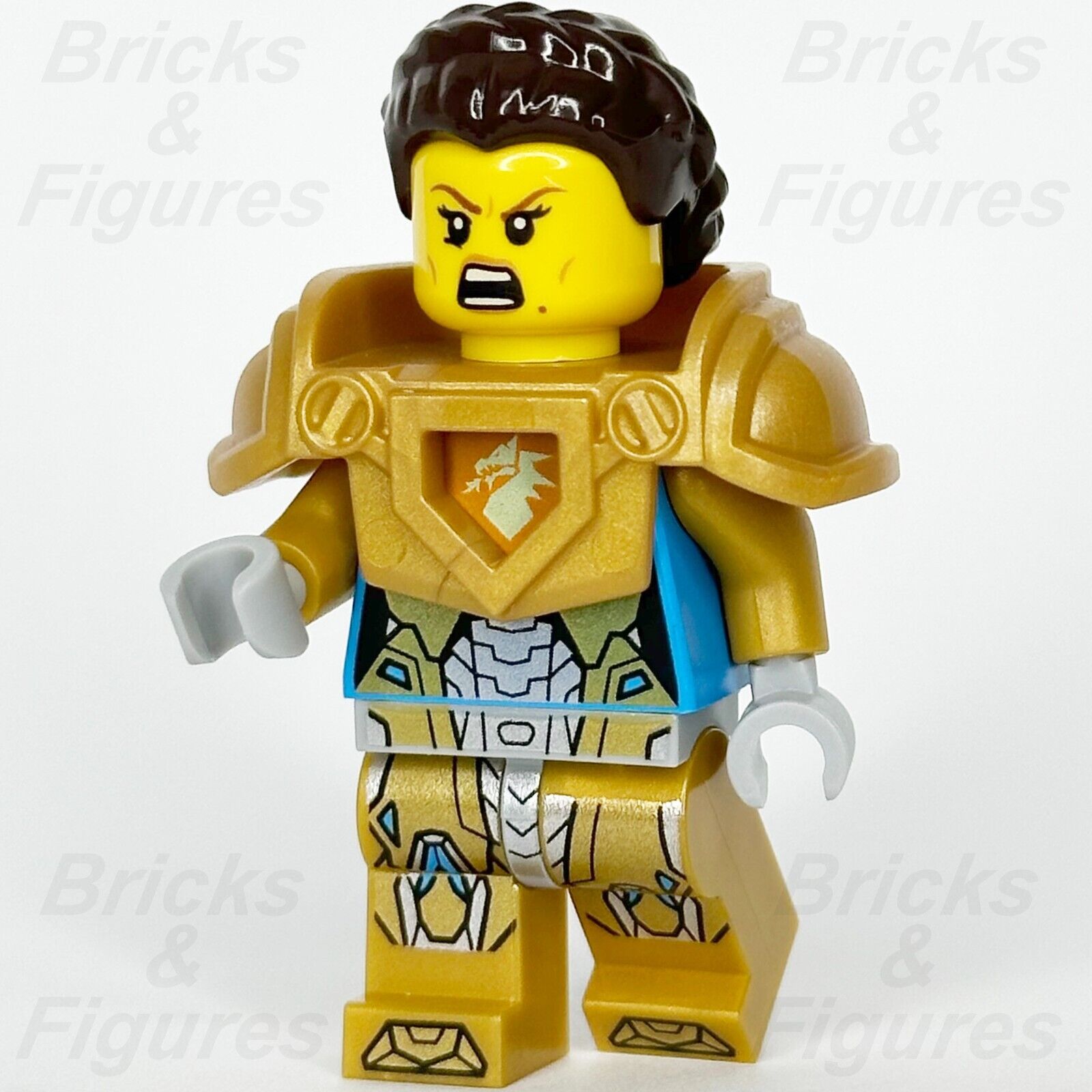 LEGO Nexo Knights Queen Halbert Minifigure Pearl Gold Armour 70349 nexo066 - Bricks & Figures