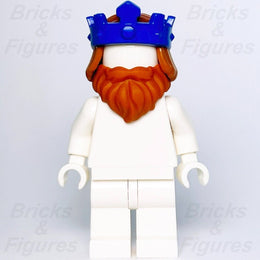 Castle LEGO Blue Crown with Orange Beard & Hair Minifigure Parts 70357 King New - Bricks & Figures