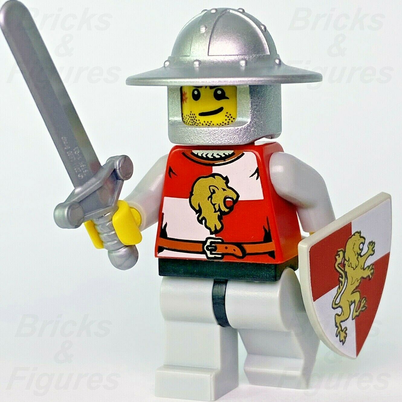 Castle LEGO Lion Knight Quarters with Sword & Shield Kingdoms Minifigure 853373 - Bricks & Figures