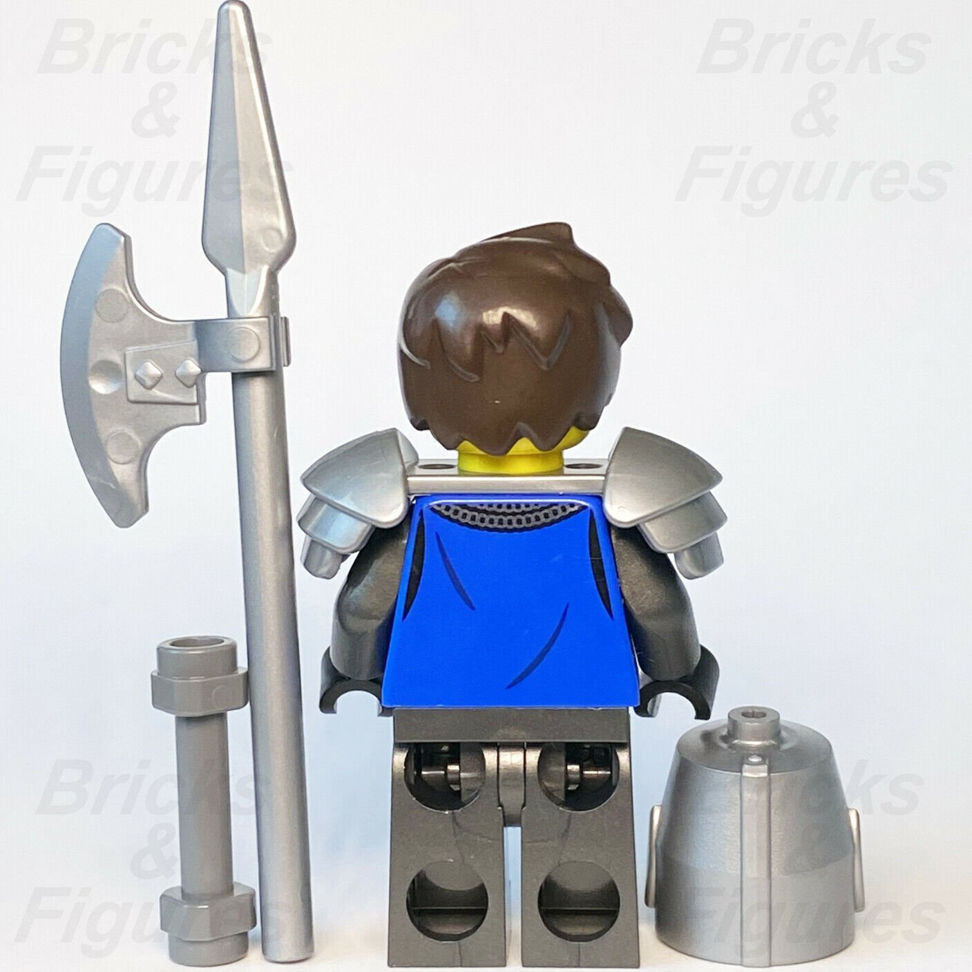 Ideas LEGO Black Falcon Knight Female Minifigure with Halberd & Helmet 21325 - Bricks & Figures