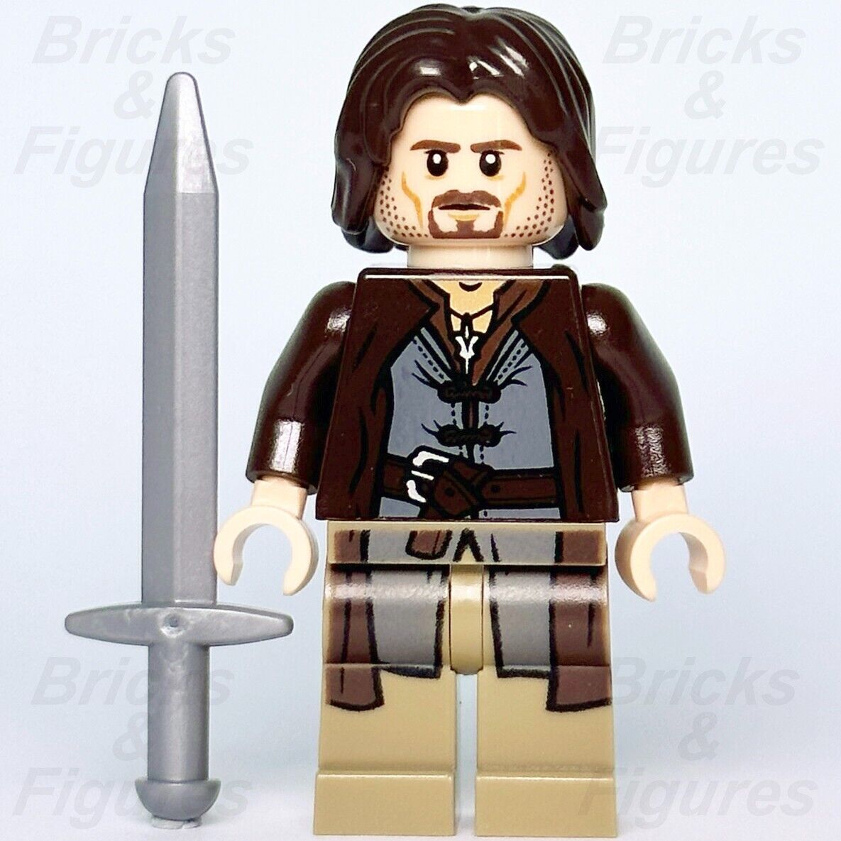 LEGO Aragorn Minifigure The Hobbit & The Lord of the Rings 9472 9474 lor017 - Bricks & Figures