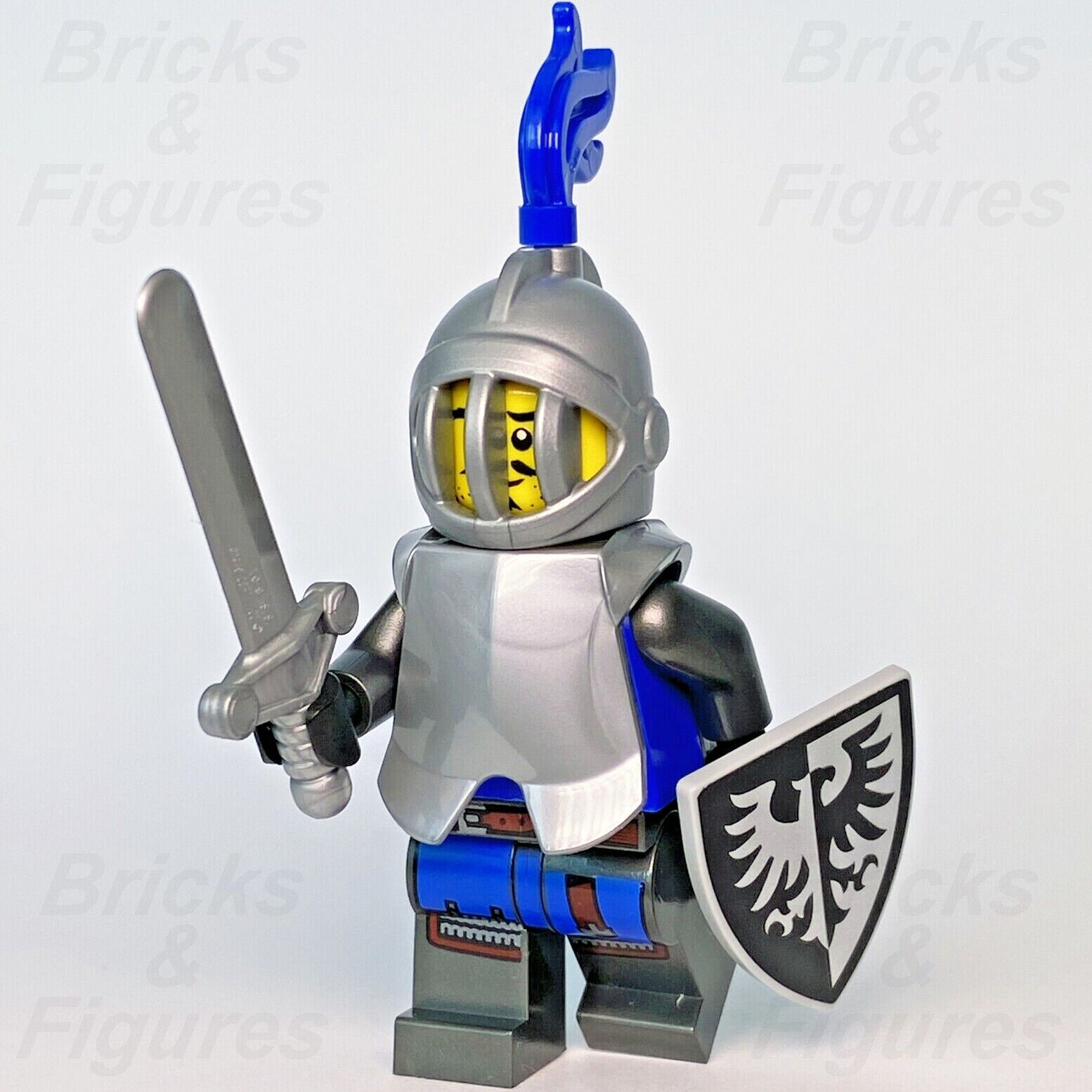 LEGO Black Falcon Knight Castle in the Forest Minifigure & Shield 910001 adp011 - Bricks & Figures