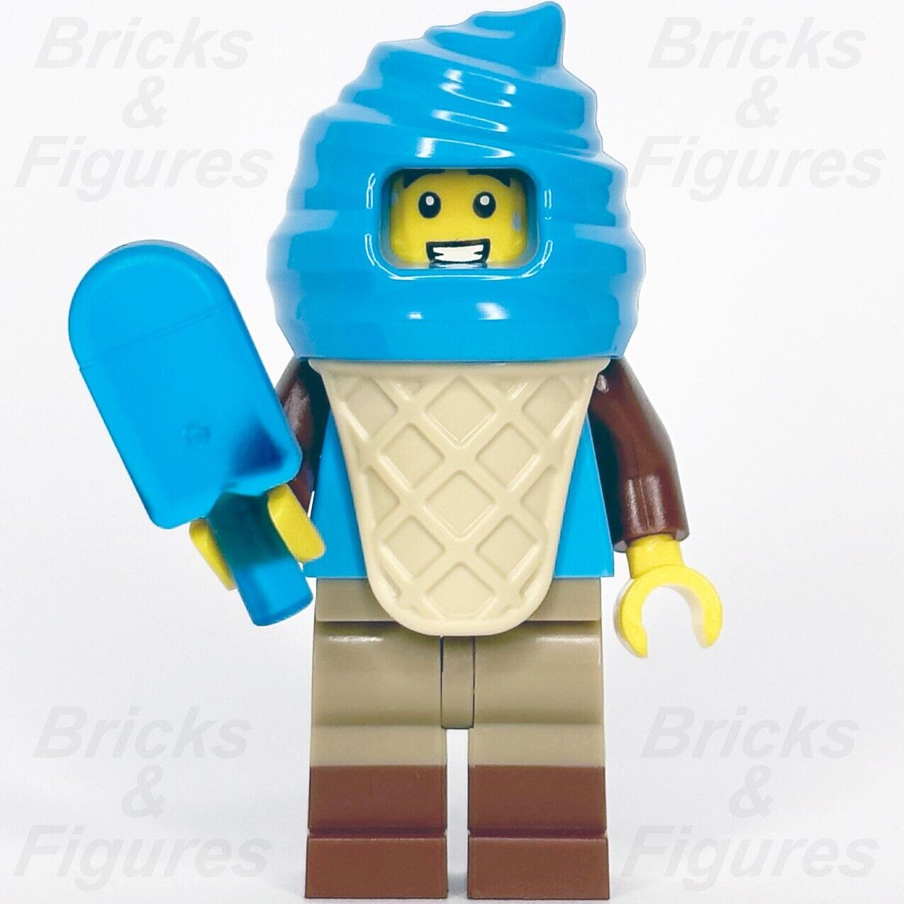 LEGO Blue Ice Cream Suit Guy Minifigure w/ Popsicle Build-A-Minifigure BAM 2023 - Bricks & Figures