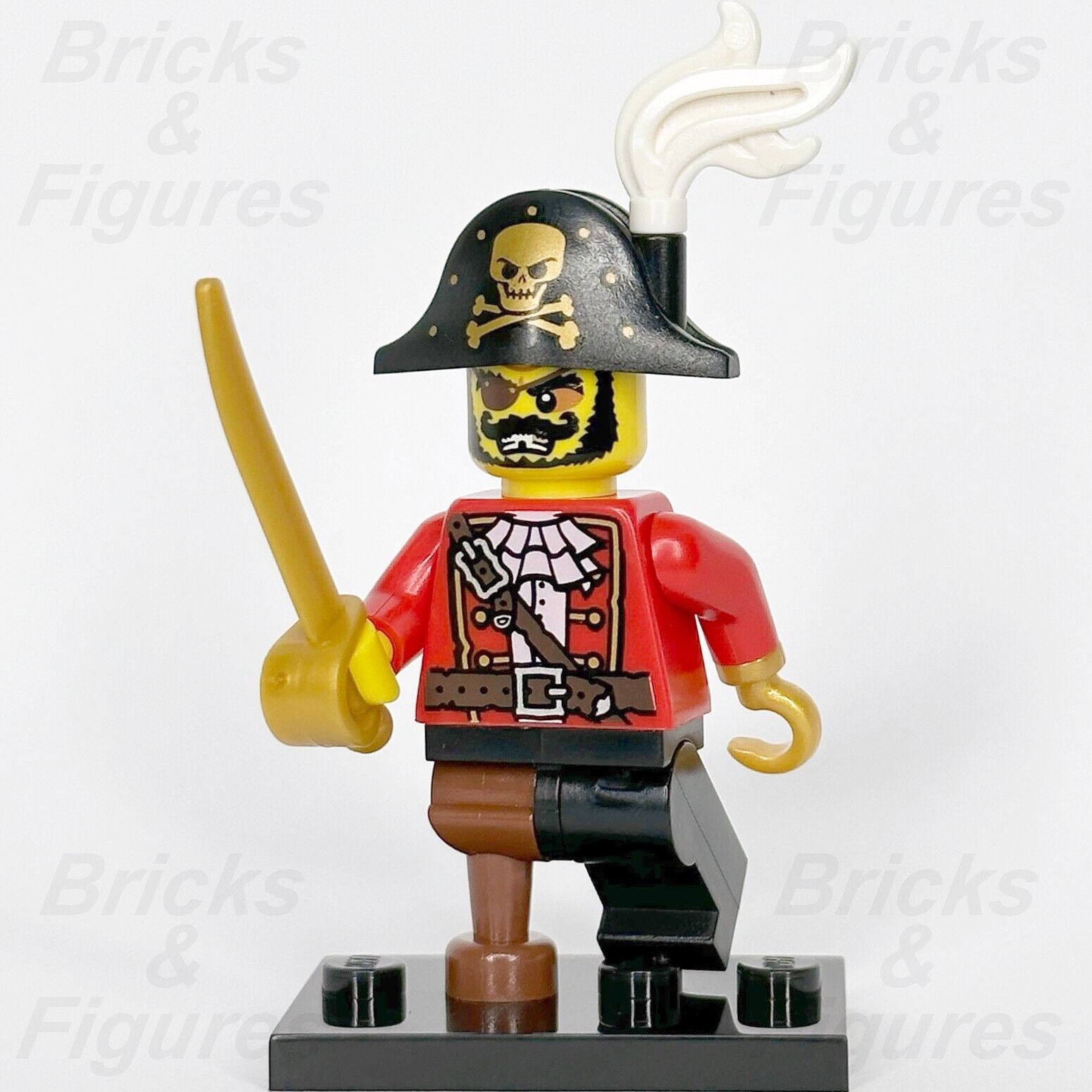 LEGO Collectible Minifigures Pirate Captain Series 8 8833 col08-15 col127 - Bricks & Figures