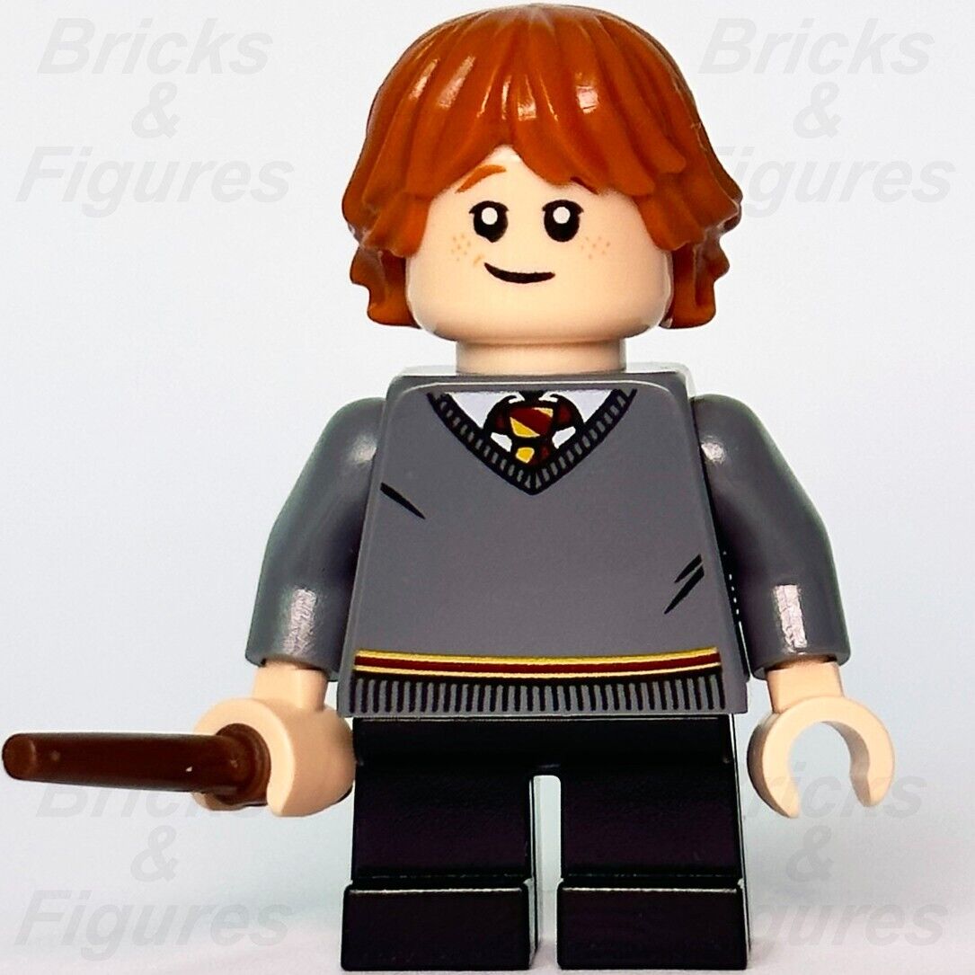 LEGO Harry Potter Ron Weasley Gryffindor Sweater Wizard Minifigure 75954 hp151 - Bricks & Figures