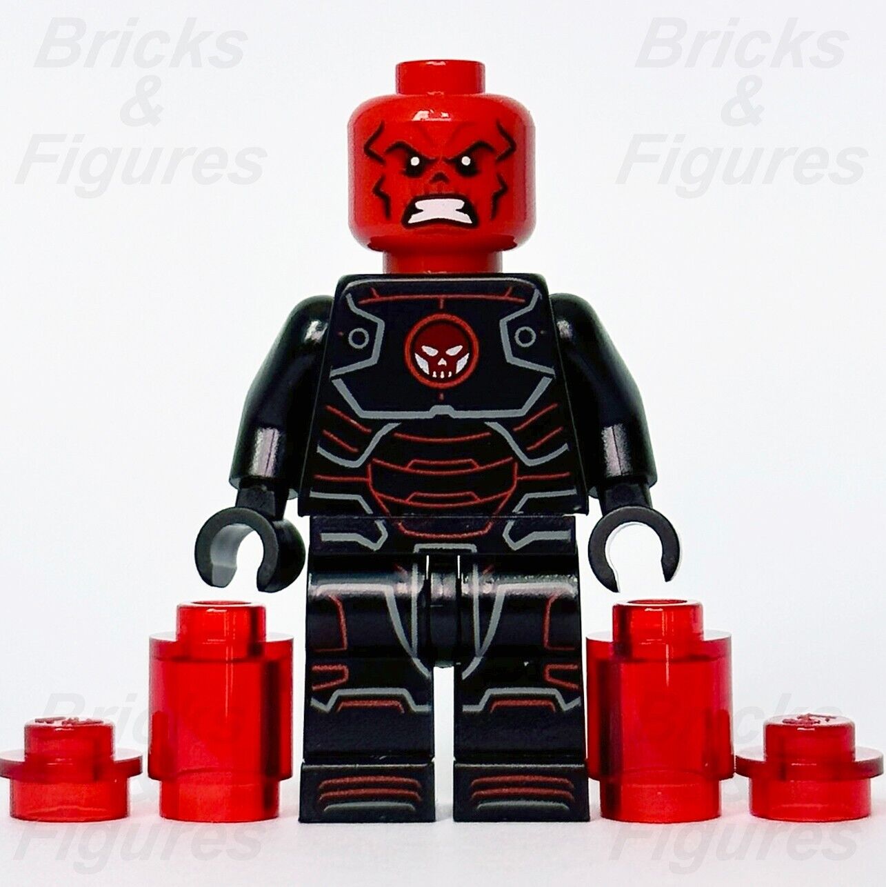 LEGO Iron Skull Minifigure Marvel Super Heroes Avengers 76048 sh215 Red Minifig - Bricks & Figures