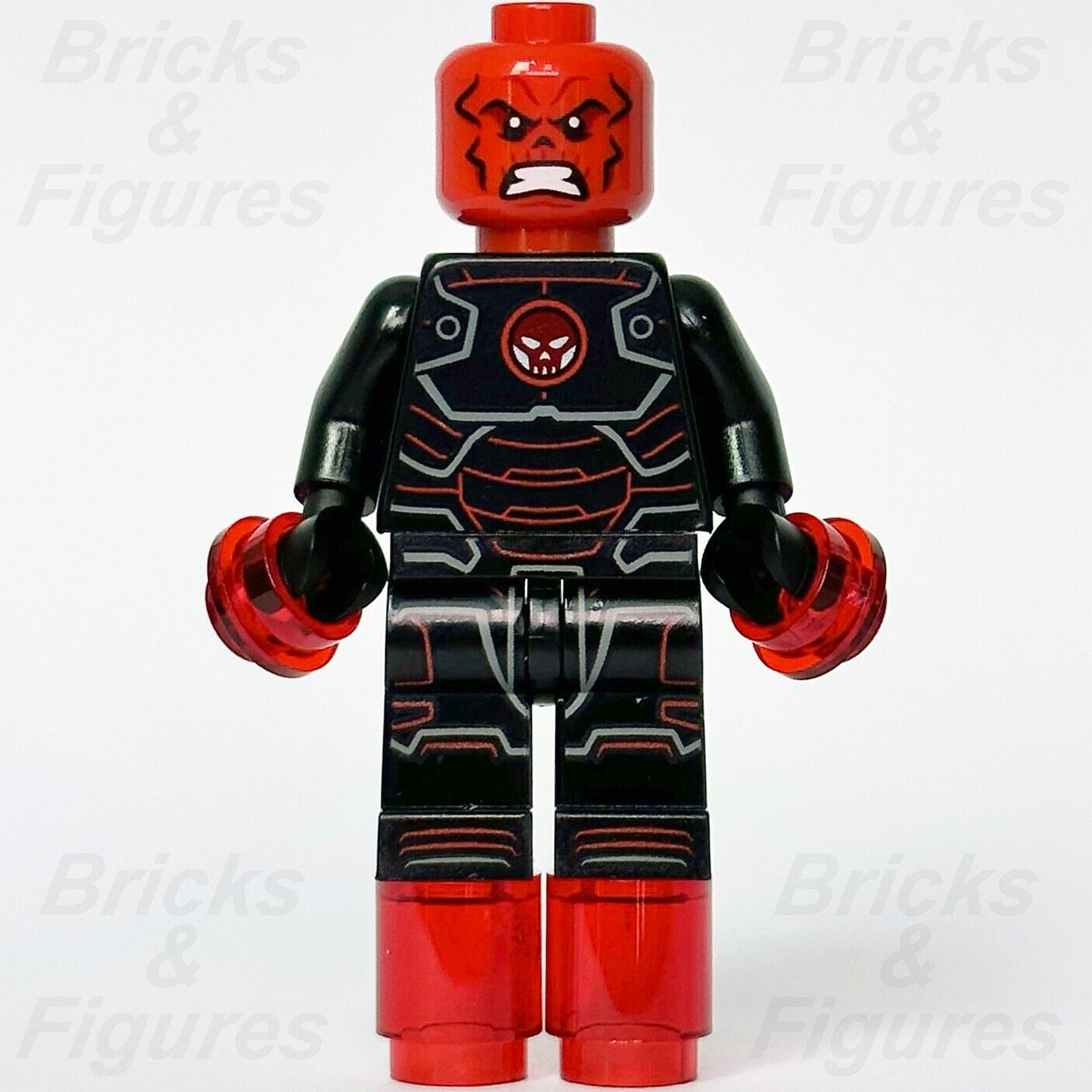 LEGO Iron Skull Minifigure Marvel Super Heroes Avengers 76048 sh215 Red Minifig - Bricks & Figures