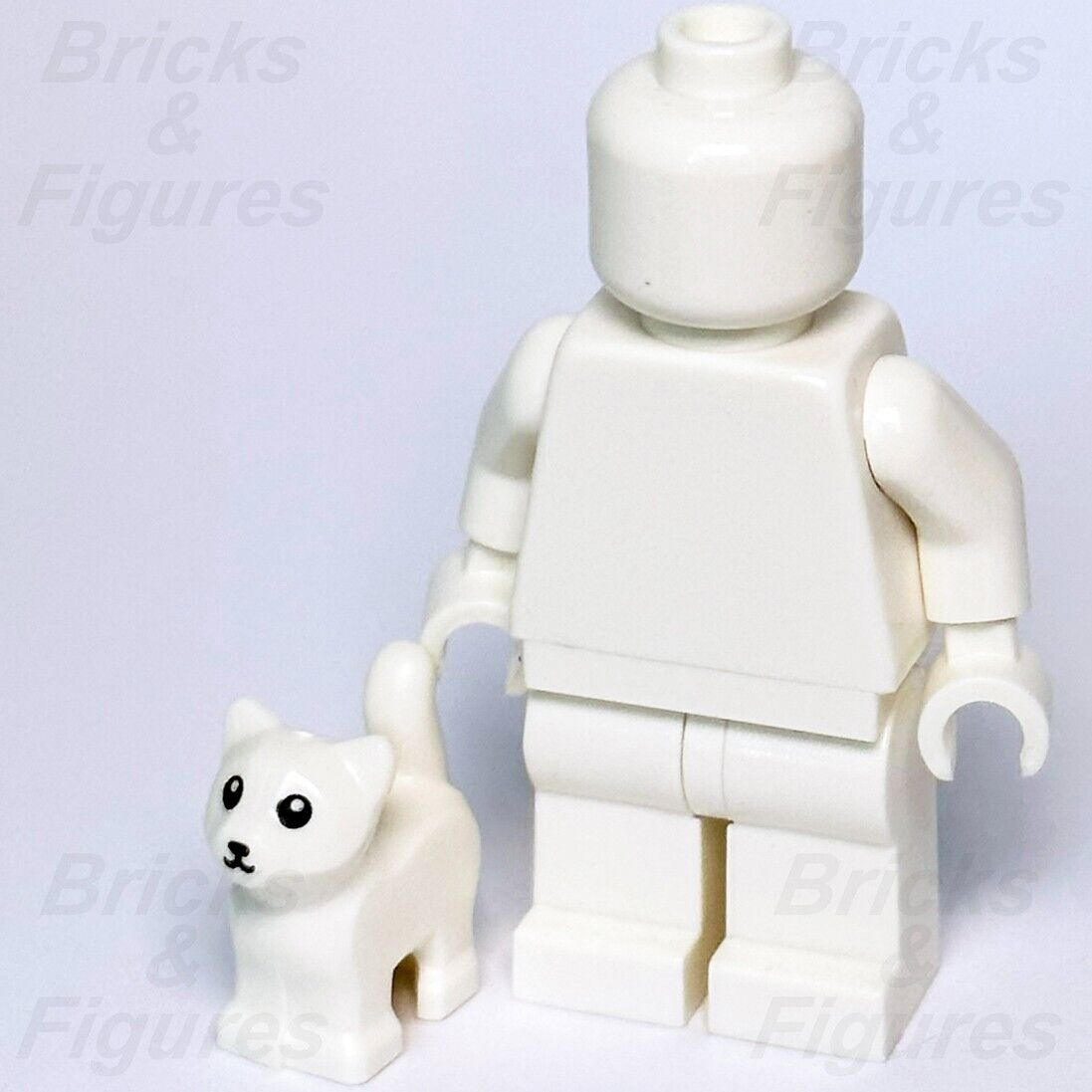 LEGO Kitten White Minifigure Baby Cat Animal Town City Part 60321 60386 10306 - Bricks & Figures