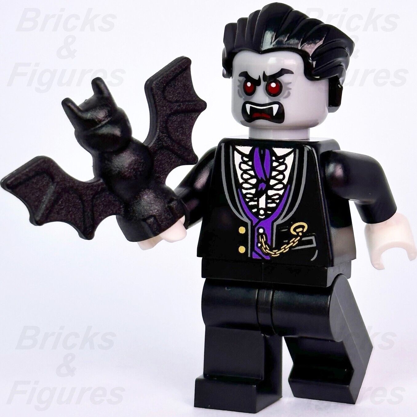 LEGO Vampire Dark Purple Vest Holiday & Event Halloween with Bat 850487 hol172 - Bricks & Figures