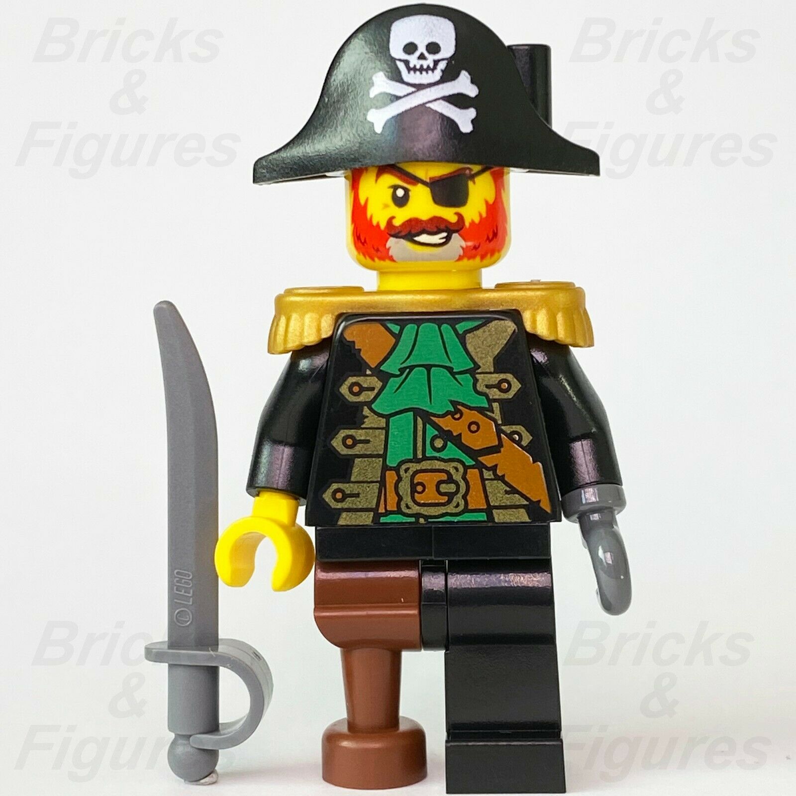 New Ideas LEGO Captain Redbeard Pirates Minifigure with Sword from set 21322 - Bricks & Figures