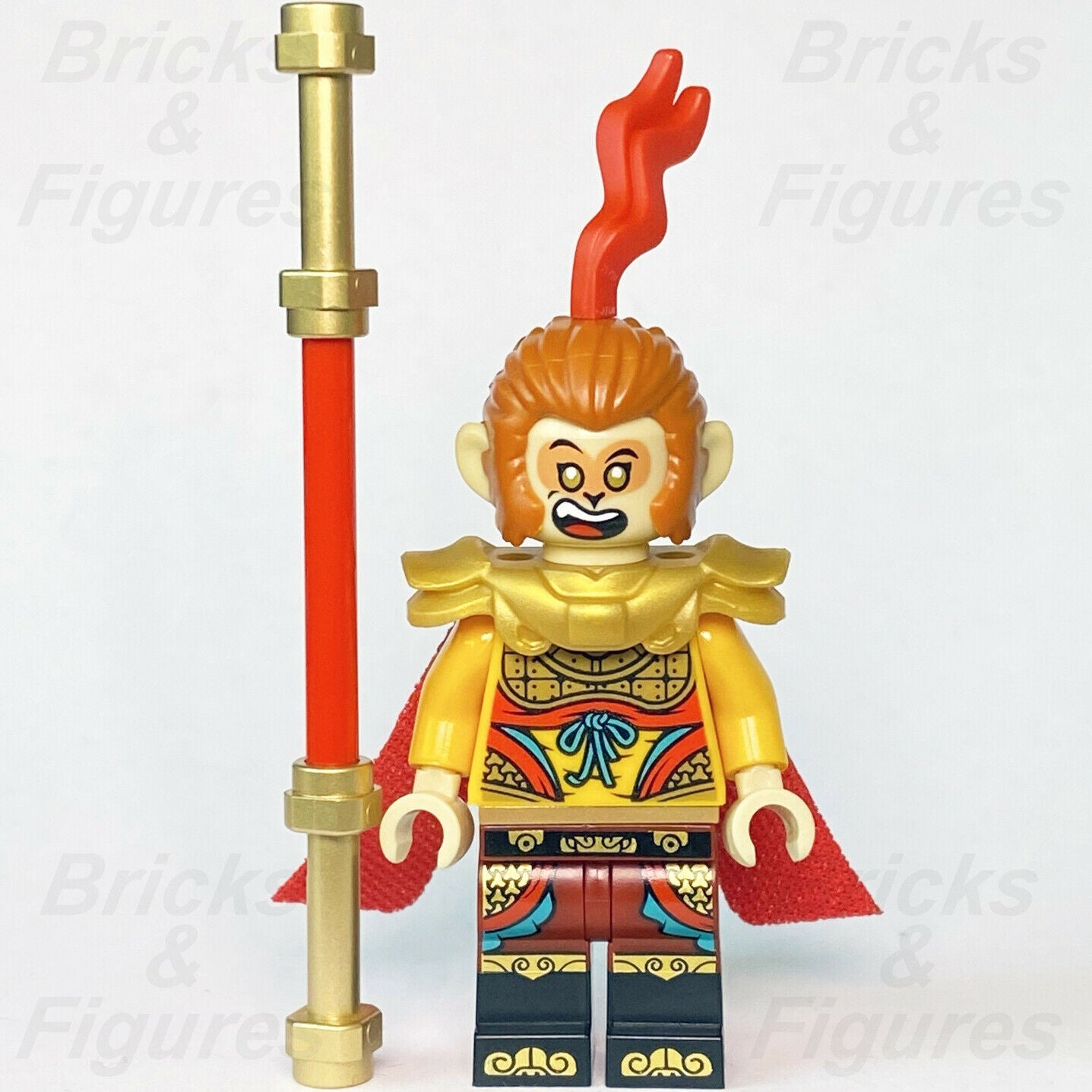 New Monkie Kid LEGO Monkie King with Staff Sun Wukong Hero Minifigure 80012 - Bricks & Figures