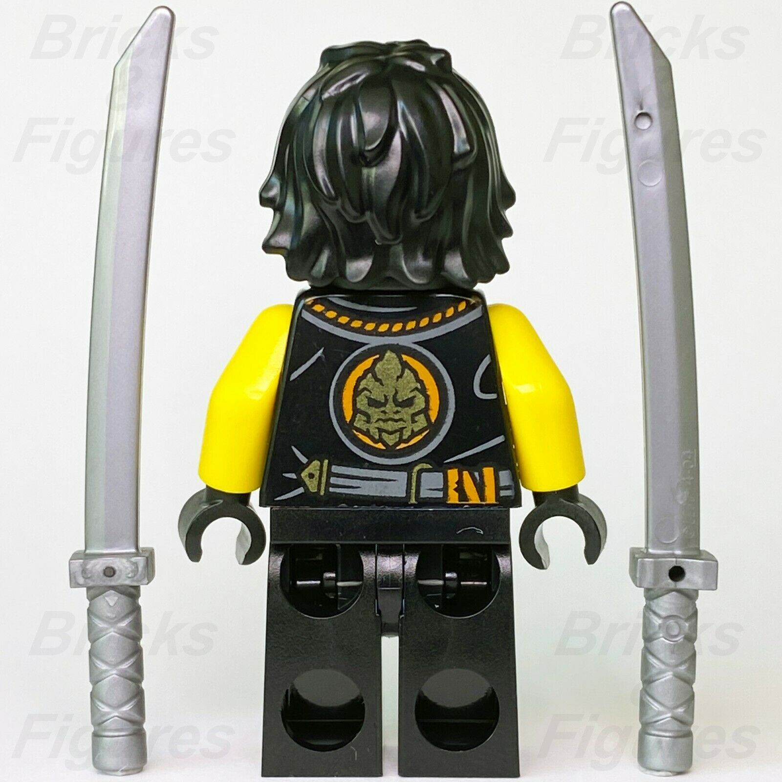 New Ninjago LEGO Cole Legacy Rebooted Black Ninja Minifigure with Swords 71669 - Bricks & Figures