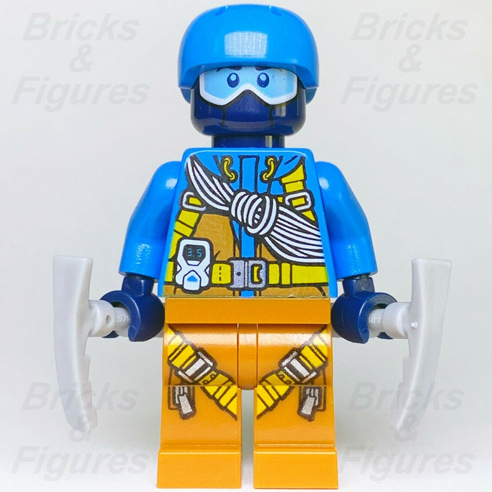 New Town City LEGO Arctic Climber Blue Helmet & Ice Picks Minifigure 60193 60195 - Bricks & Figures