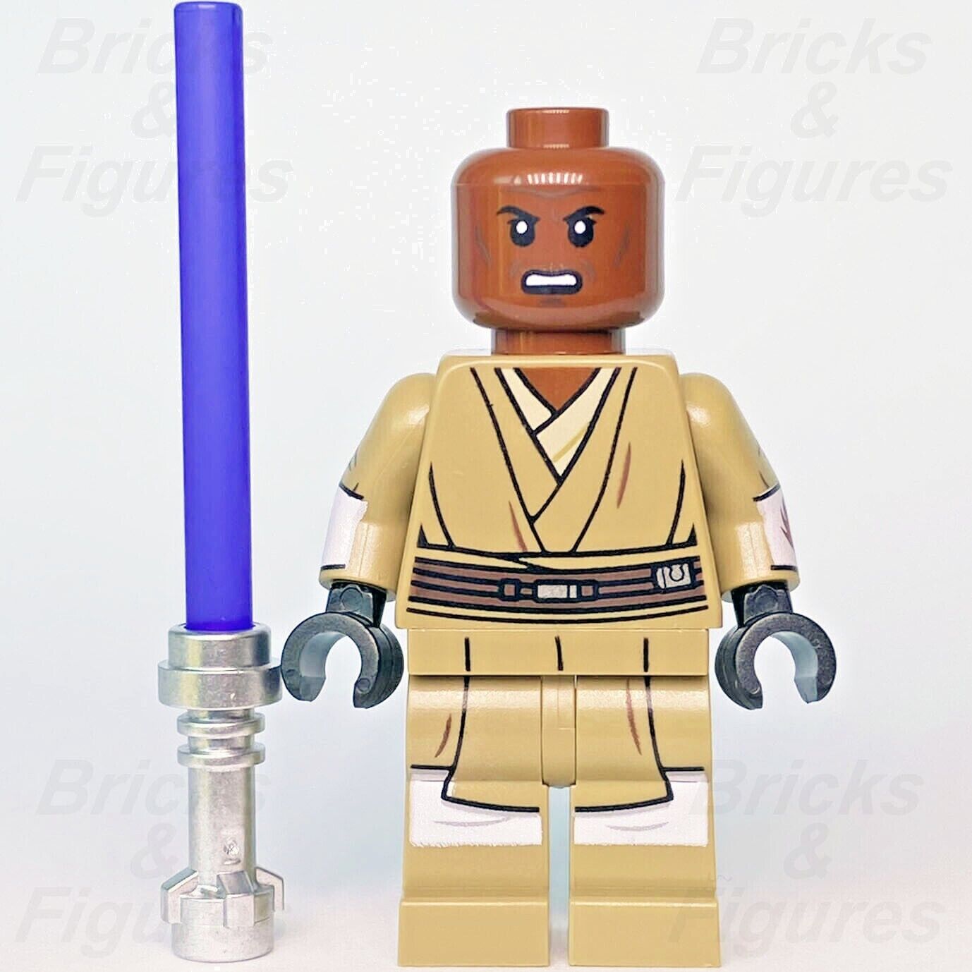 Star Wars LEGO Mace Windu Jedi Master The Clone Wars General Minifigure 75342 - Bricks & Figures