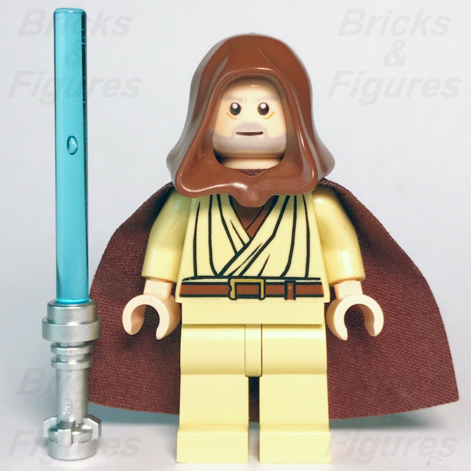 Star Wars LEGO Obi-Wan (Ben) Kenobi Jedi Master Minifigure 7965 10188 sw0336 - Bricks & Figures